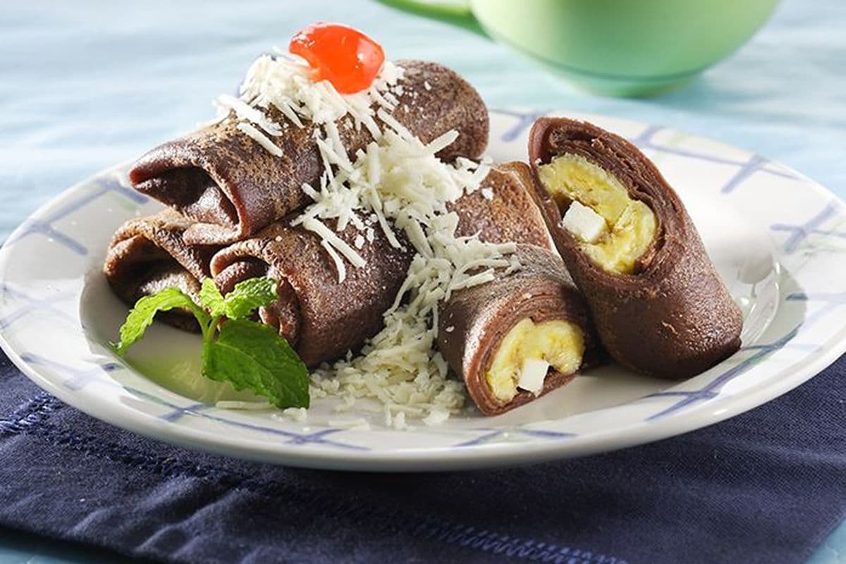 Dadar Coklat Pisang Keju